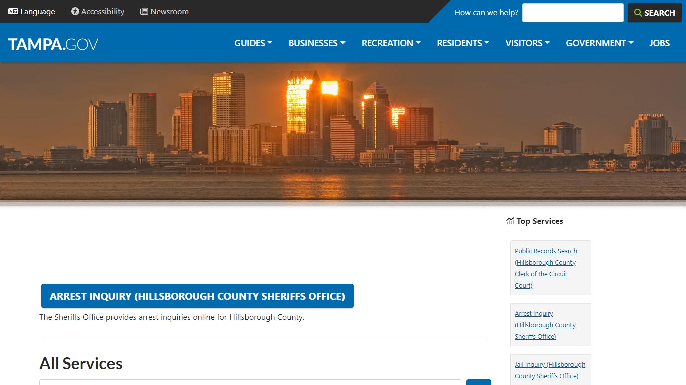 Arrest Inquiry (Hillsborough County Sheriffs Office)